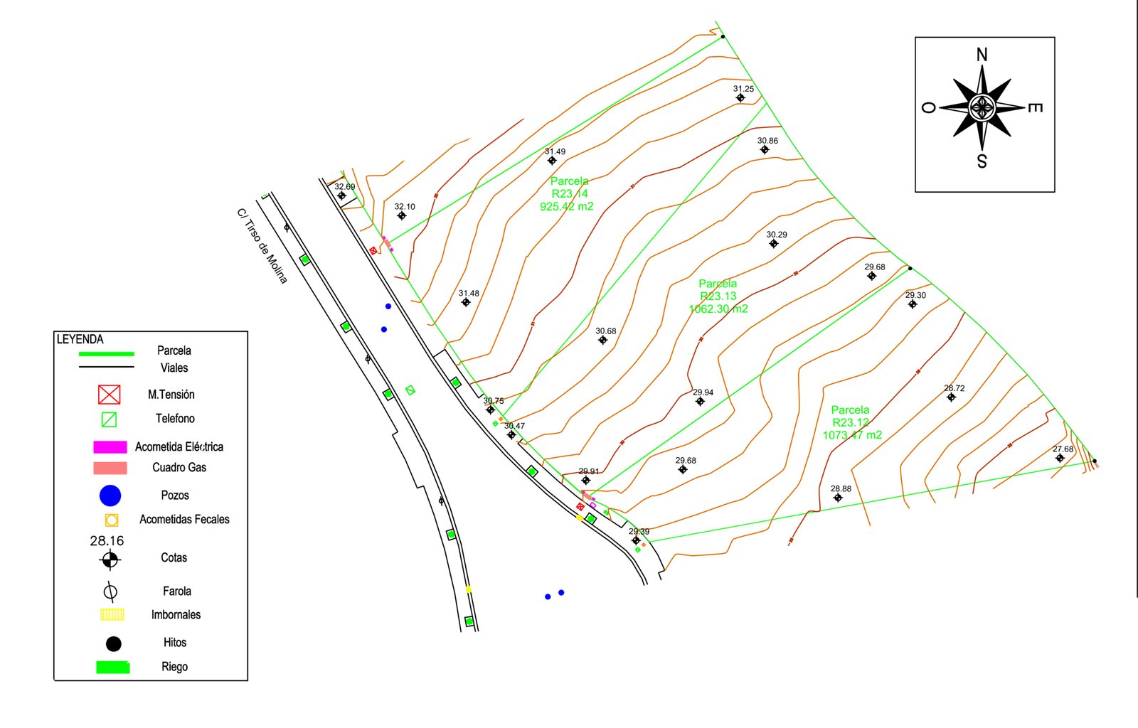 01_LEVANTAMIENTO TOPOGRAFICO PARCELAS R23.12.13.14.15.16 Prime Golf Front Building Plot – Isla Canela Links Golf Course